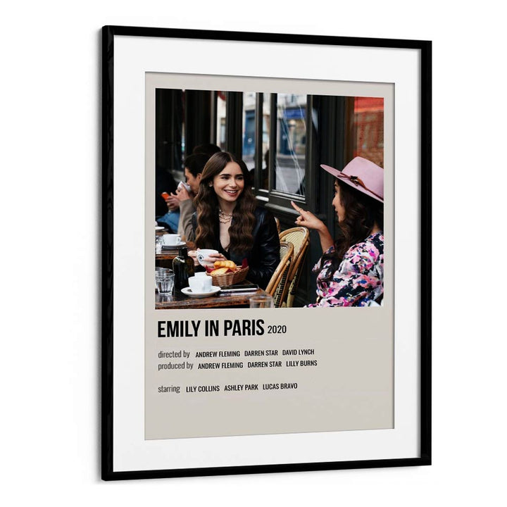 Emily In Paris 2020 i Movie Posters in Black Frame With Mount