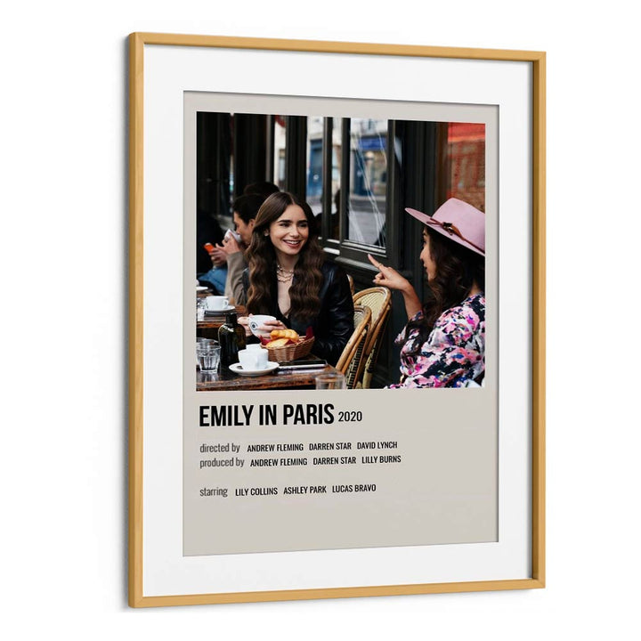 Emily In Paris 2020 i Movie Posters in Oak Wood Frame With Mount