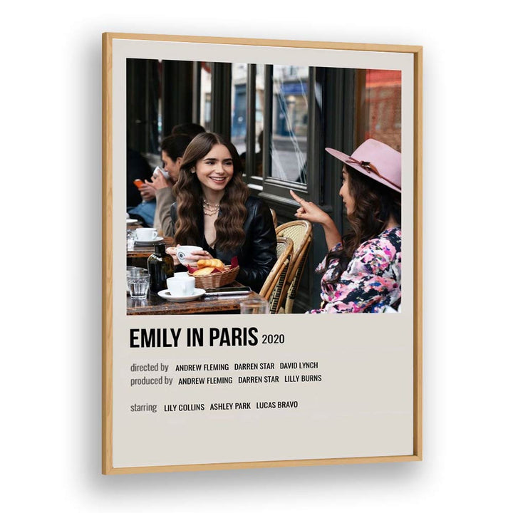 Emily In Paris 2020 i Movie Posters in Oak Wood Plain Frame