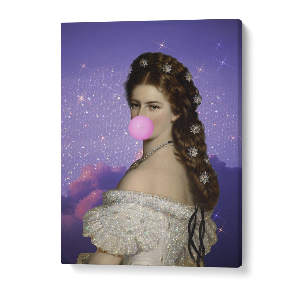 Empress Elisabeth Bubble Gum Portrait I By Grace Digital Art Co Altered Art Prints in Gallery Wrap