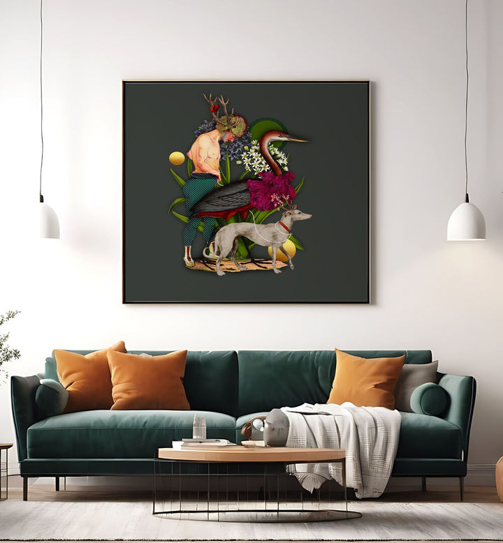 Whimsical ENCHANTED FOREST VIII, ANIMAL PAINTINGS art piece brightens any space with vibrant colors and enchanting details.