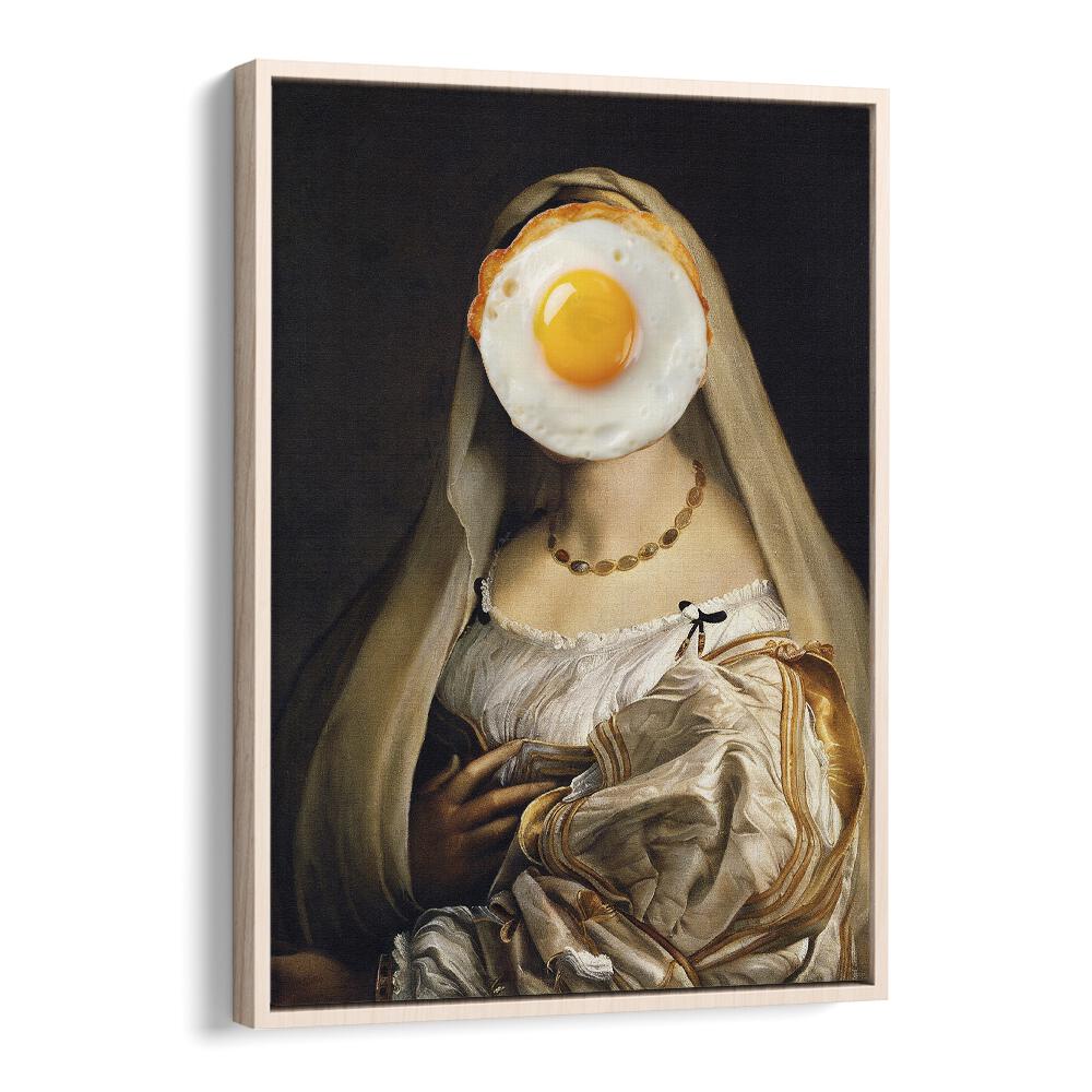 English Breakfast I by the Art Concept Altered Art Prints in Oak Wood Floater Frame