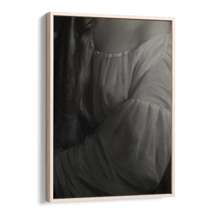 Enshrouded Arm Gothic Wall Art Prints in Oak Wood Floater Frame