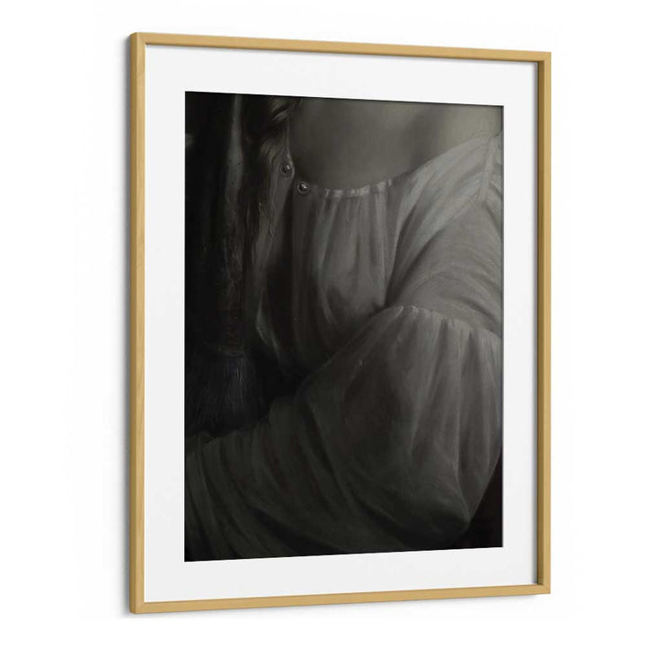 Enshrouded Arm Gothic Wall Art Prints in Oak Wood Frame With Mount