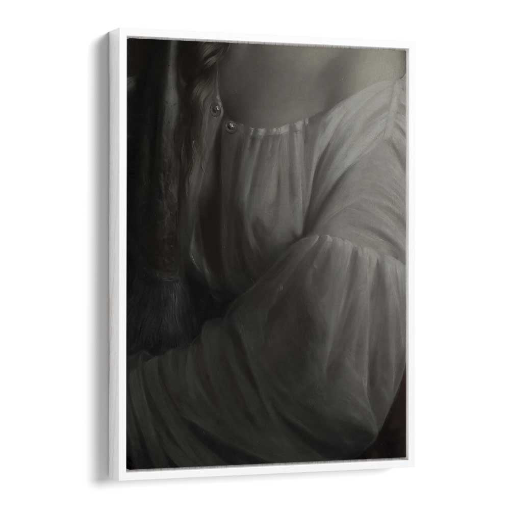 Enshrouded Arm Gothic Wall Art Prints in White Floater Frame