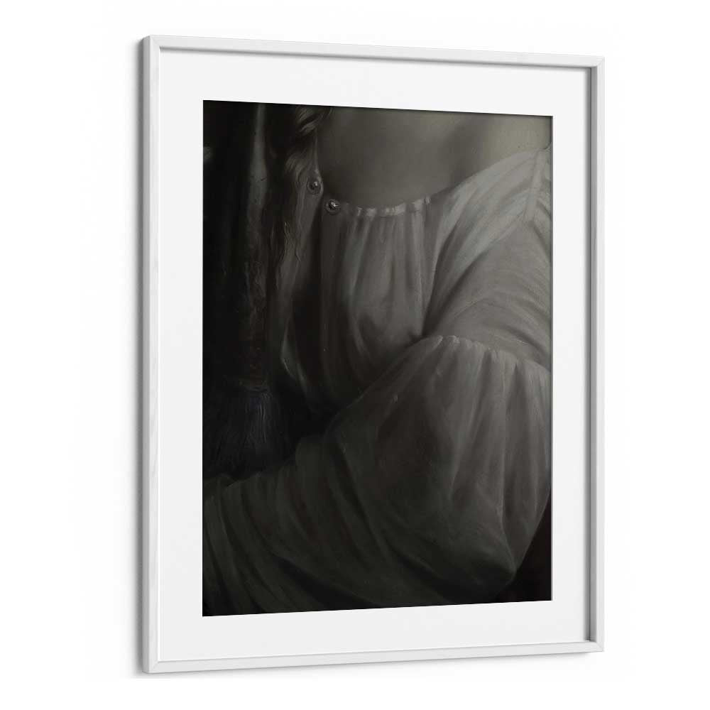 Enshrouded Arm Gothic Wall Art Prints in White Frame With Mount