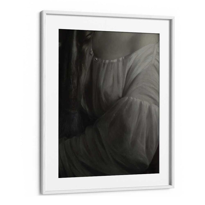 Enshrouded Arm Gothic Wall Art Prints in White Frame With Mount