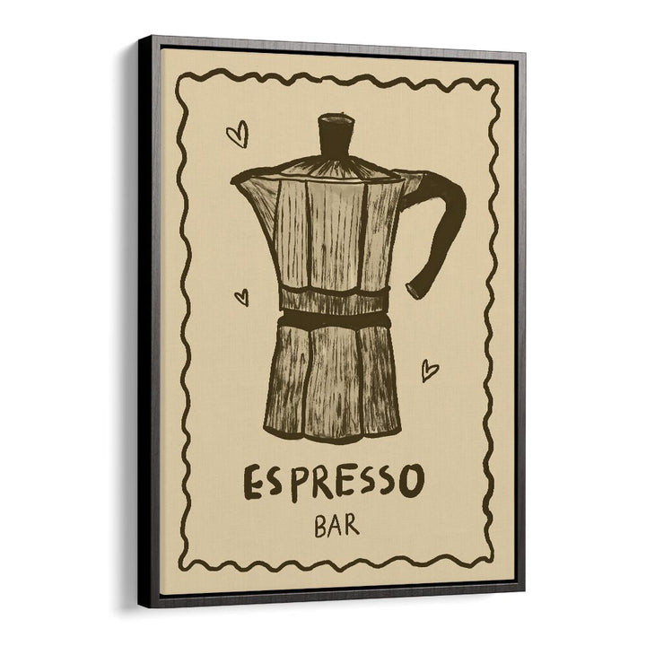 Espresso Bar by Studio Dolci Kitchen Art Prints in Black Floater Frame