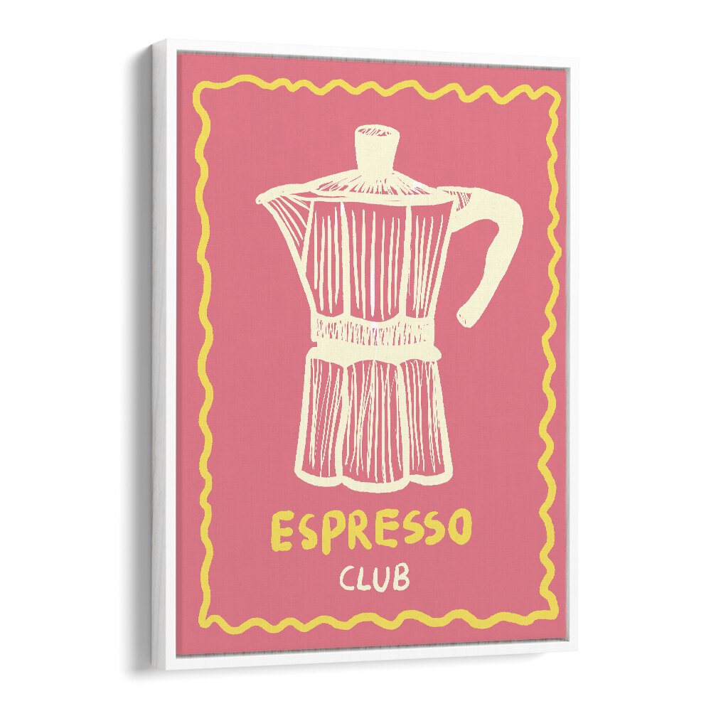 Espresso Club ii by Studio Dolci Kitchen Art Prints in White Floater Frame