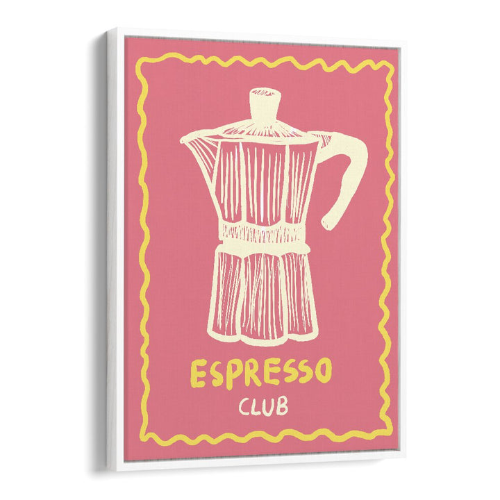 Espresso Club ii by Studio Dolci Kitchen Art Prints in White Floater Frame