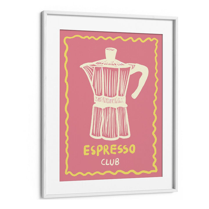 Espresso Club ii by Studio Dolci Kitchen Art Prints in White Frame With Mount