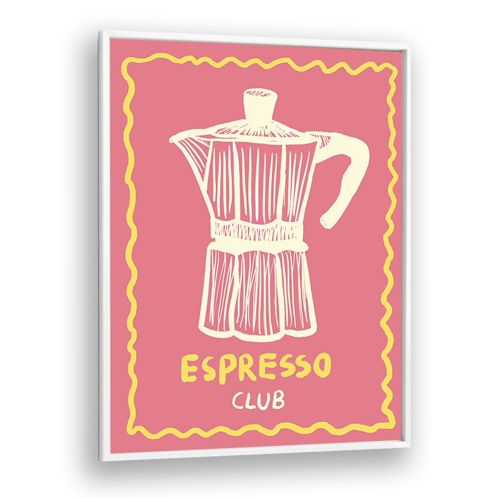 Espresso Club ii by Studio Dolci Kitchen Art Prints in White Plain Frame