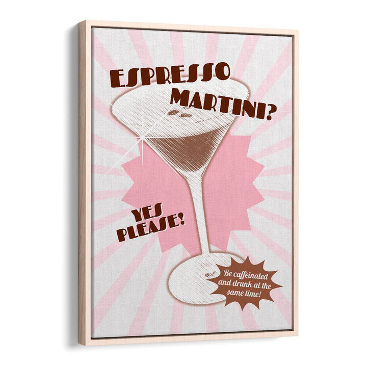 Espresso Martini by Athene Fritsch Cafe Art Prints Cafe Posters in Oak Wood Floater Frame