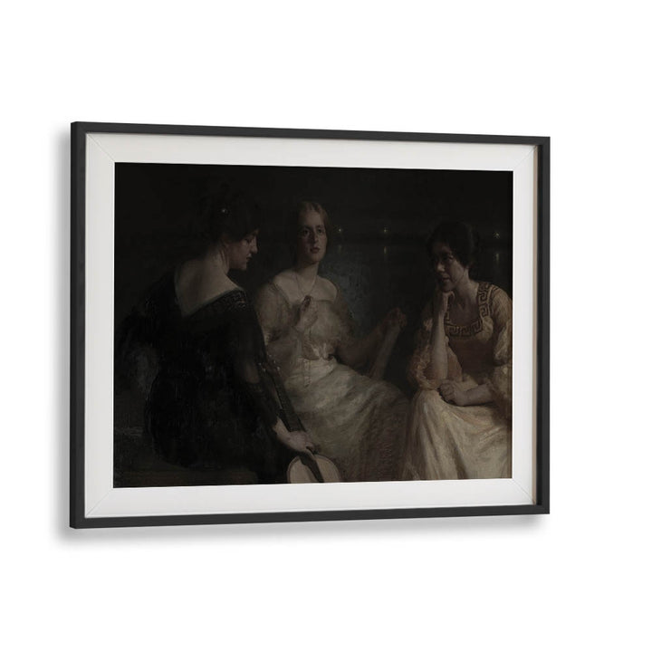 Ethereal Conversations Gothic Wall Art Prints in Black Frame With Mount