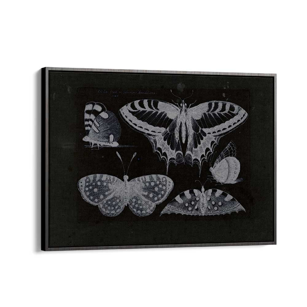 Ethereal Symphony Harmonizing With Butterfly Whispers Gothic Art Prints in Black Floater Frame