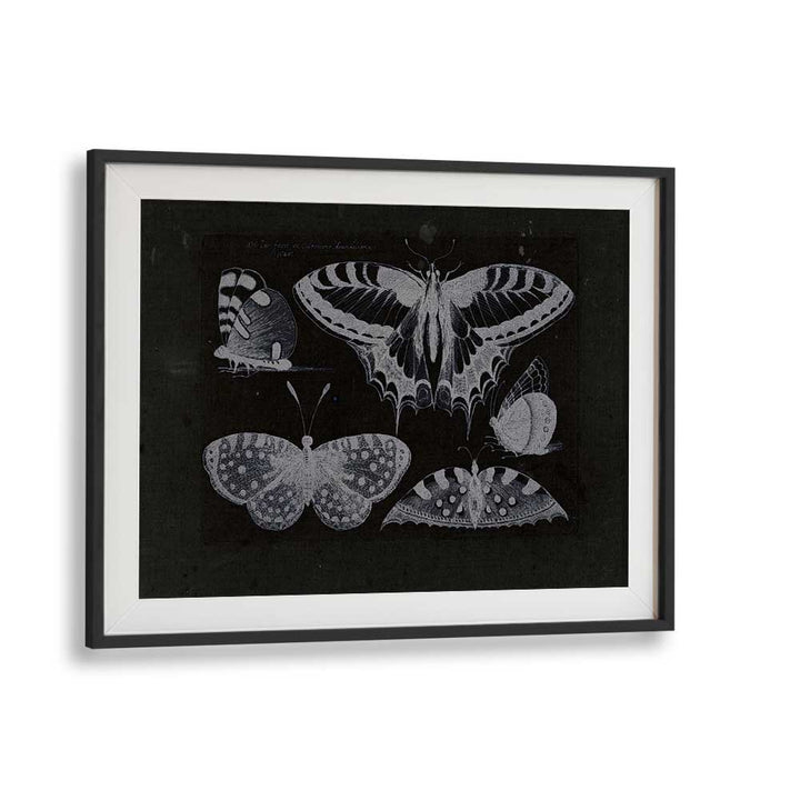 Ethereal Symphony Harmonizing With Butterfly Whispers Gothic Art Prints in Black Frame With Mount