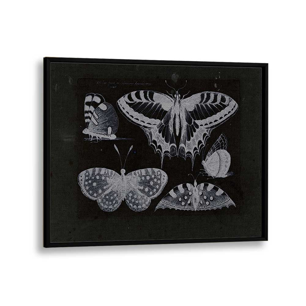 Ethereal Symphony Harmonizing With Butterfly Whispers Gothic Art Prints in Black Plain Frame