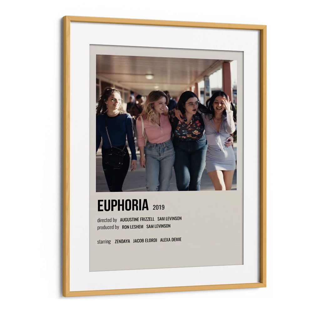 Euphoria 2019 I Movie Posters in Oak Wood Frame With Mount