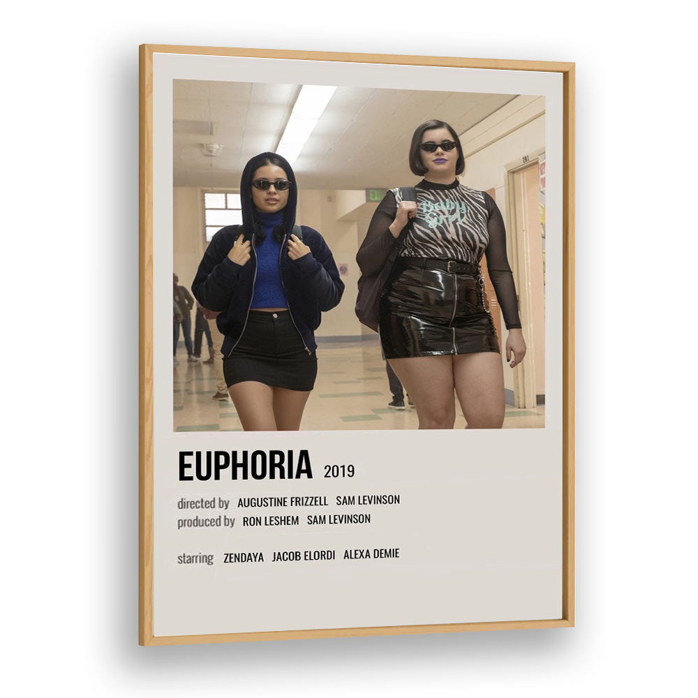 Euphoria 2019 II Movie Posters in Oak Wood Plain Frame