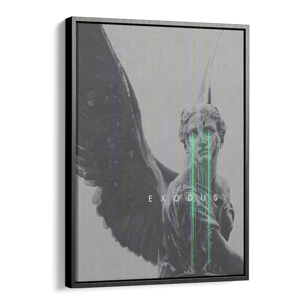 Exodus By Frank Moth Surreal Art Prints Surrealism in Black Floater Frame