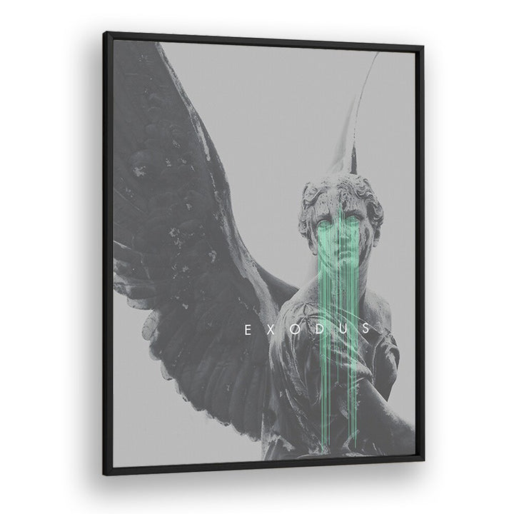 Exodus By Frank Moth Surreal Art Prints Surrealism in Black Plain Frame