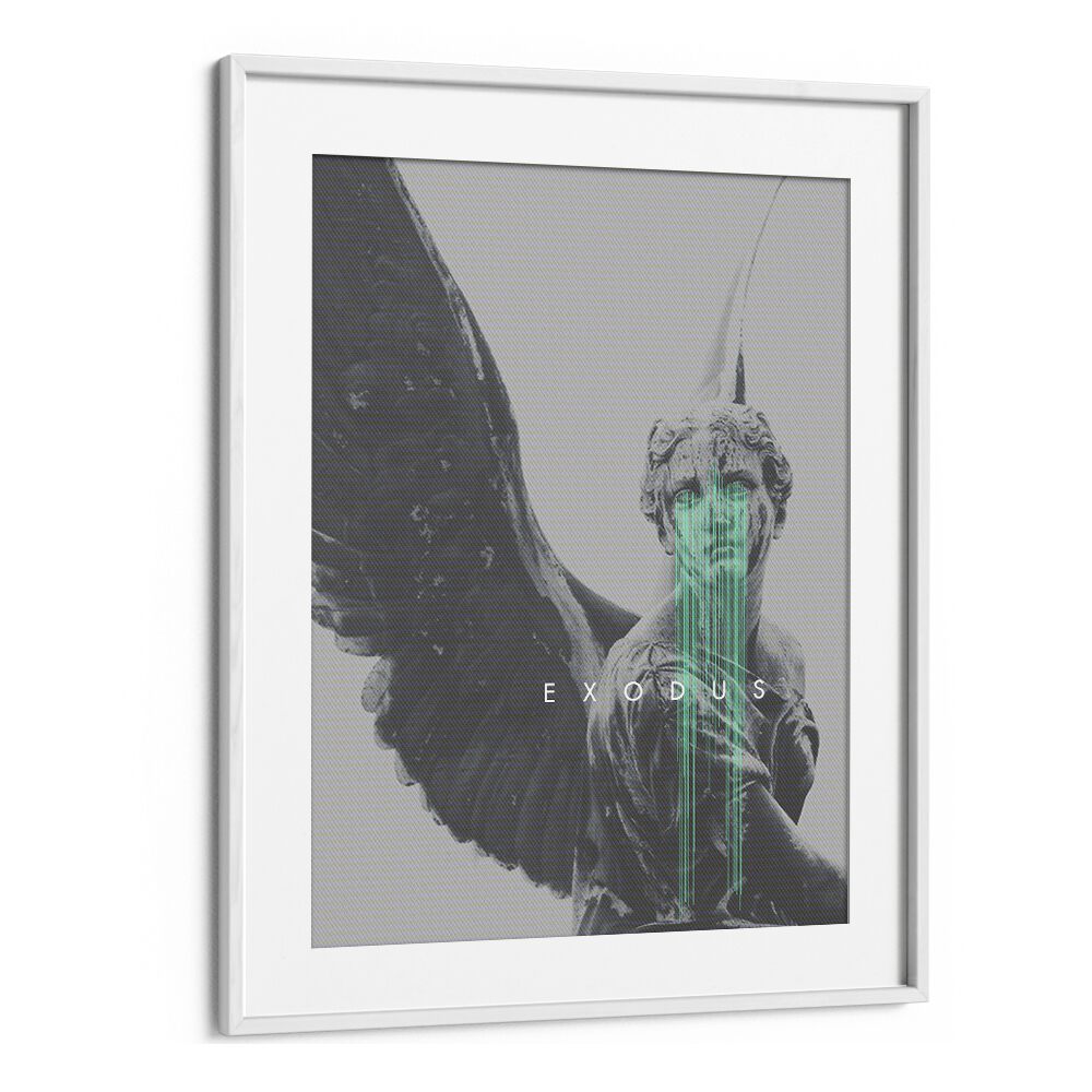 Exodus By Frank Moth Surreal Art Prints Surrealism in White Frame With Mount