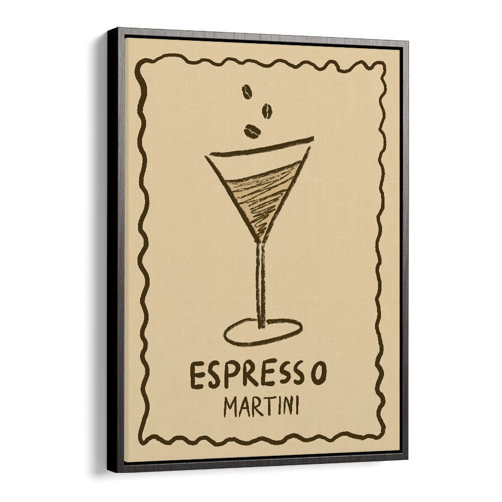 Expresso Martini by Studio Dolci Kitchen Art Prints in Black Floater Frame