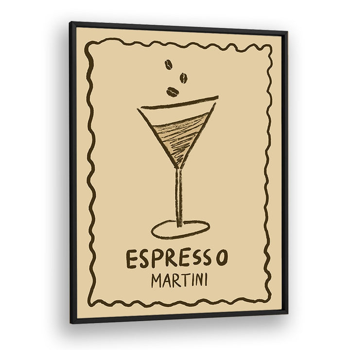 Expresso Martini by Studio Dolci Kitchen Art Prints in Black Plain Frame