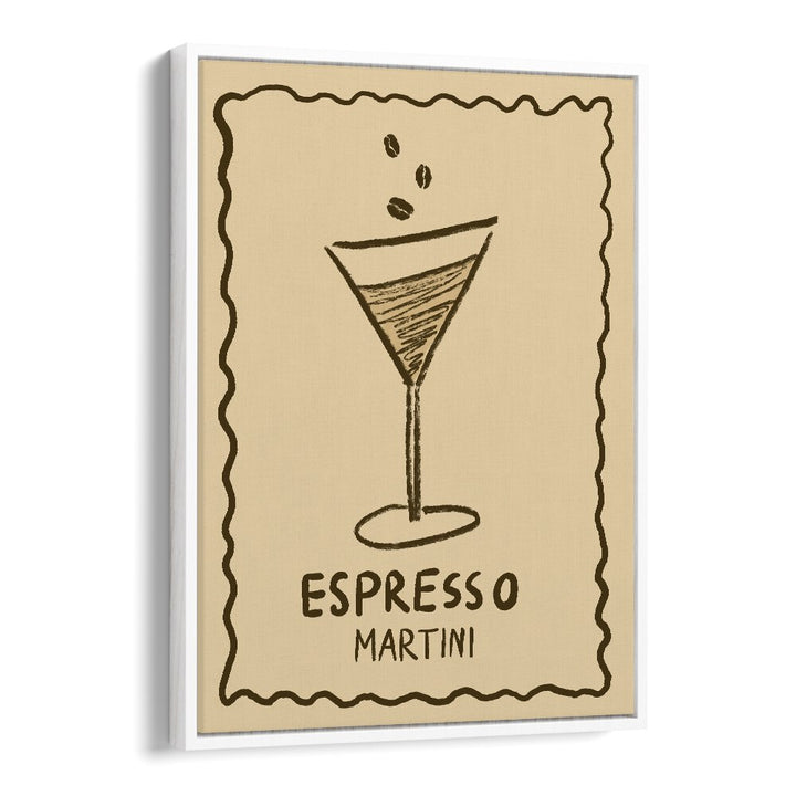 Expresso Martini by Studio Dolci Kitchen Art Prints in White Floater Frame