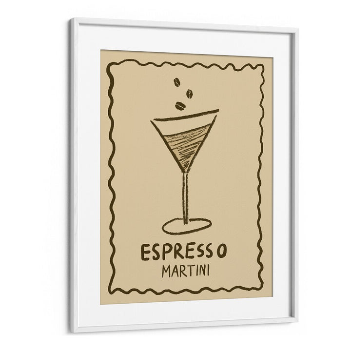 Expresso Martini by Studio Dolci Kitchen Art Prints in White Frame With Mount