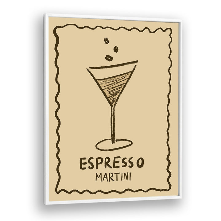 Expresso Martini by Studio Dolci Kitchen Art Prints in White Plain Frame