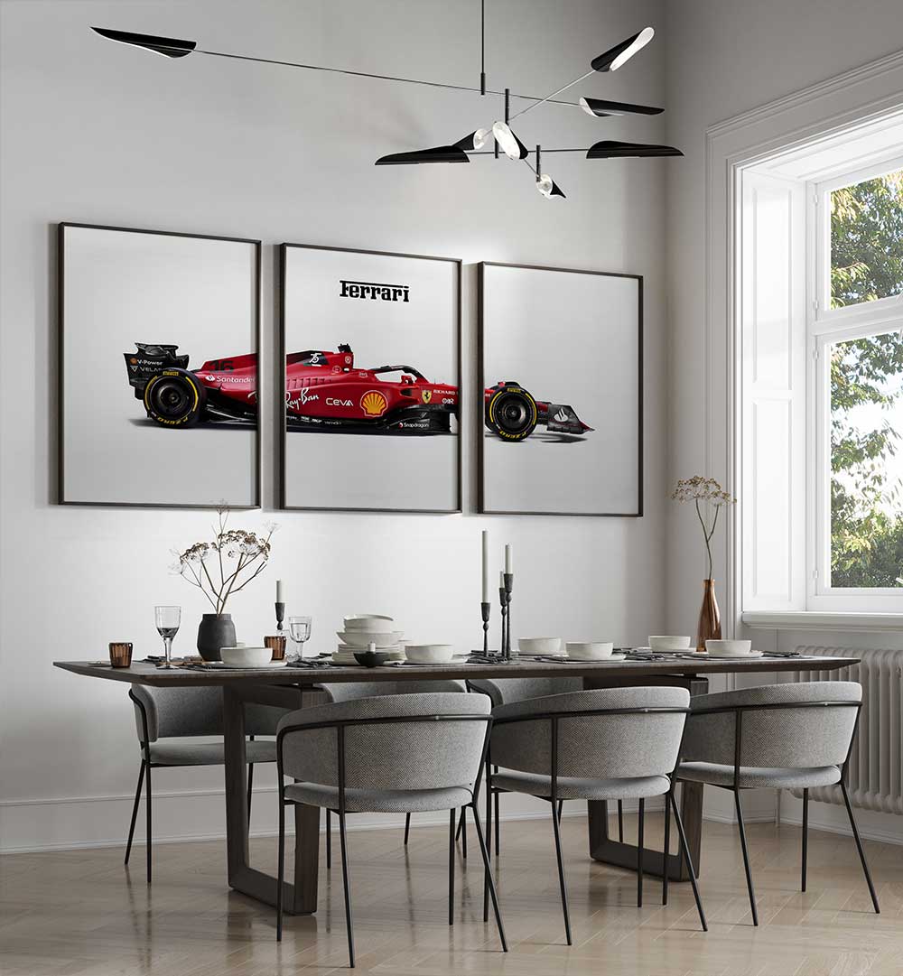 F1 FERRARI 16 II SET , SET OF 3 PAINTINGS