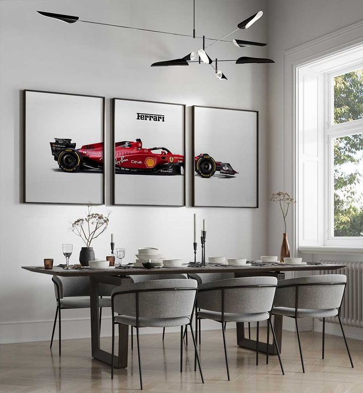 F1 FERRARI 16 II SET , SET OF 3 PAINTINGS
