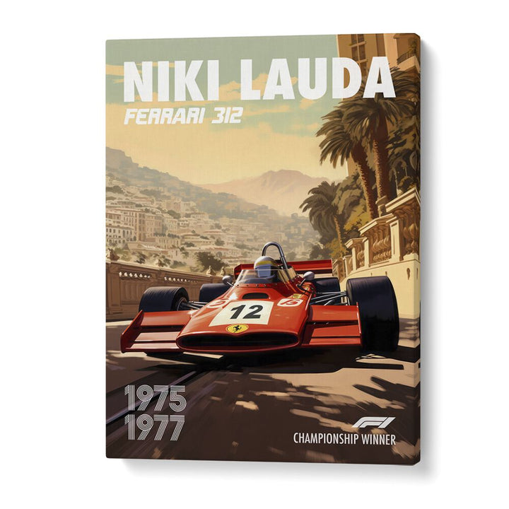 AUTOMOTIVE painting - F1 - NIKI LAUDA - FERRARI 312 by Asianmonk