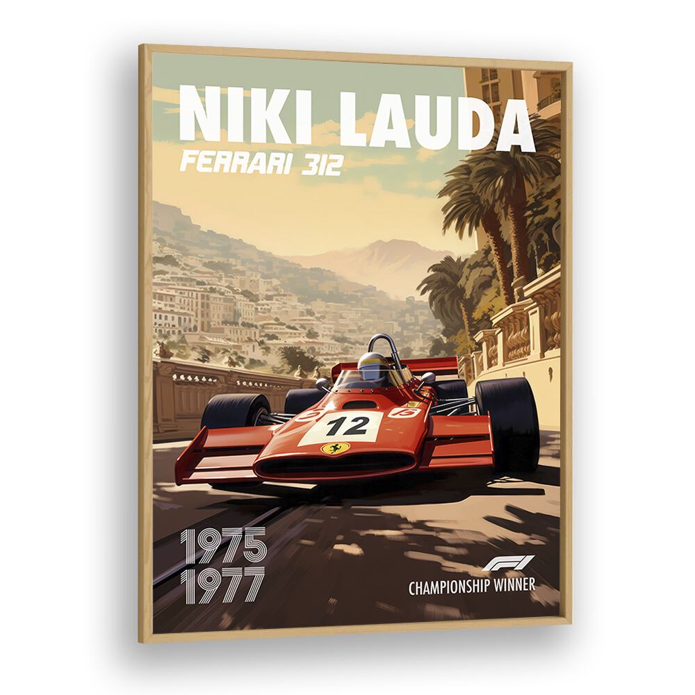 AUTOMOTIVE painting - F1 - NIKI LAUDA - FERRARI 312 by Asianmonk