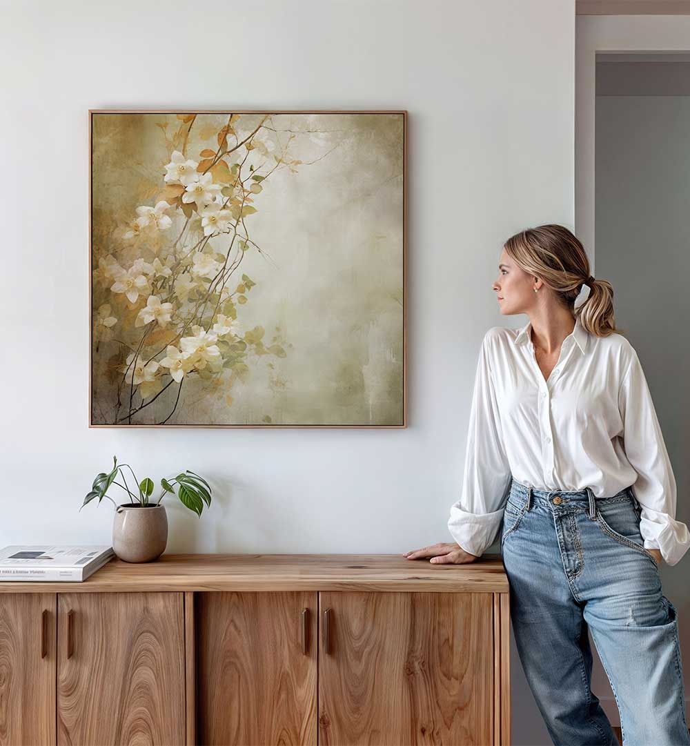FA VINTAGE FLORAL V , FLORAL FLOWER PAINTINGS