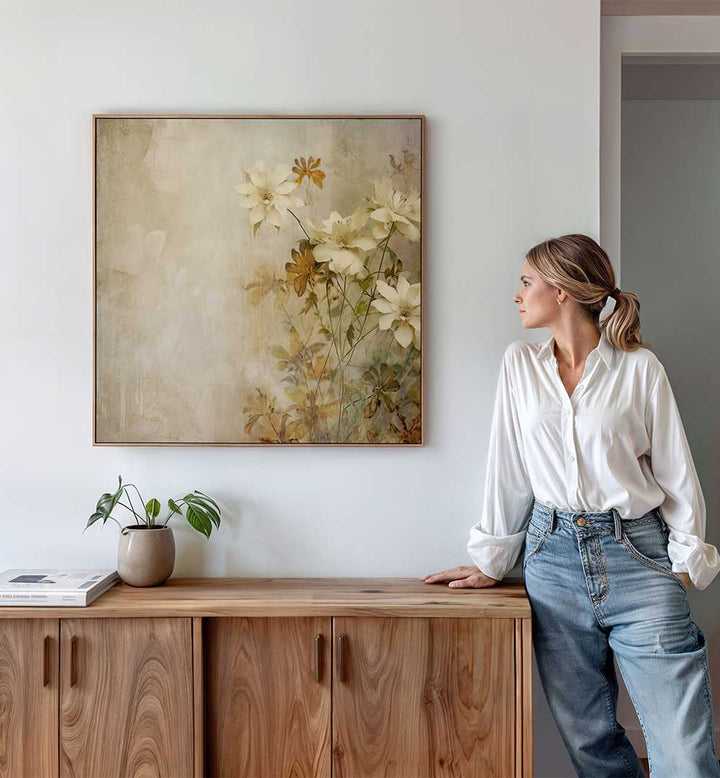 FA VINTAGE FLORAL XVIII , FLORAL FLOWER PAINTINGS