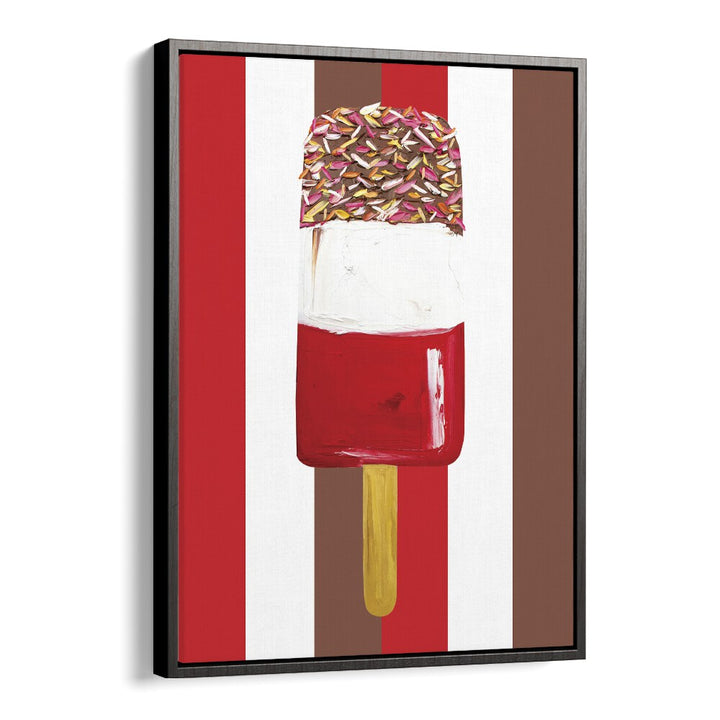 Fab Stripes Pop Art Artwork in Black Floater Frame