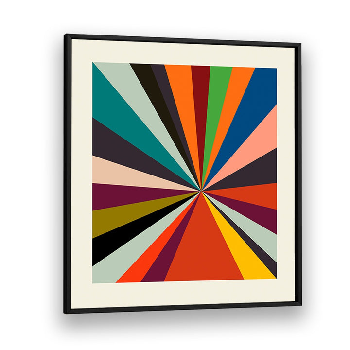 Faces Stripes Minimal Abstract Art Artwork in Black Plain Frame