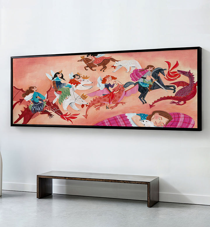 FAIRY, BEARS AND DRAGONS DREAMS , PANORAMIC ART