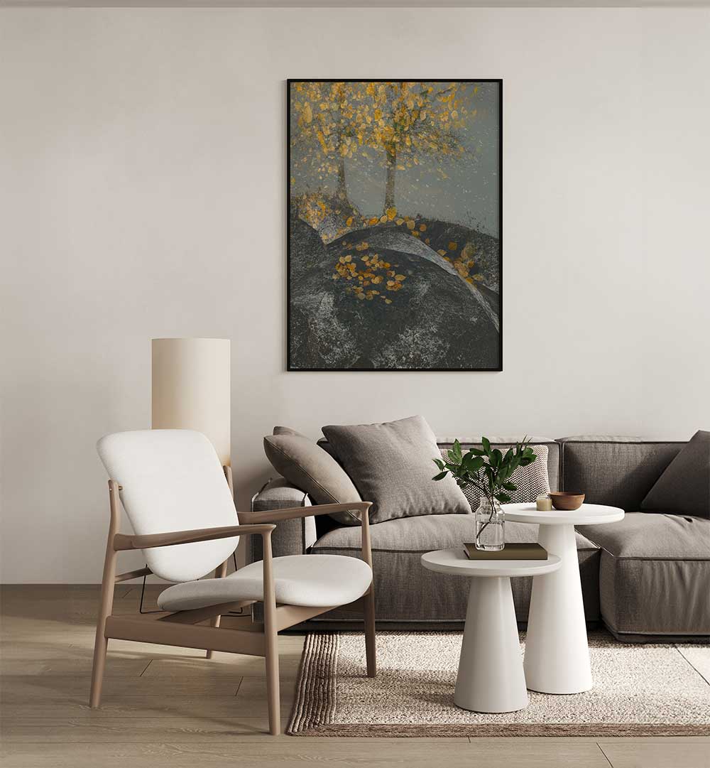 FALLING LEAVES , FLORAL FLOWER PAINTINGS