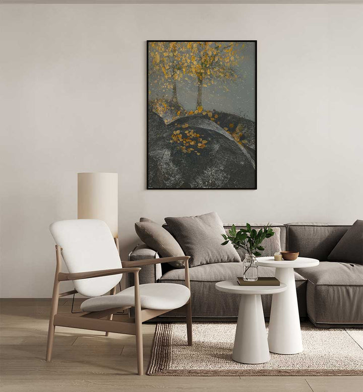 FALLING LEAVES , FLORAL FLOWER PAINTINGS