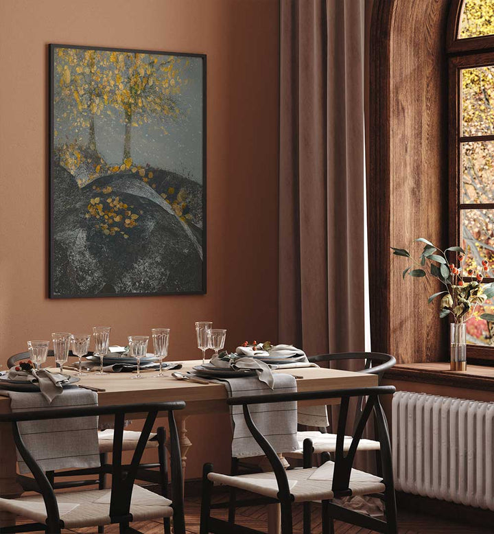 FALLING LEAVES , FLORAL FLOWER PAINTINGS