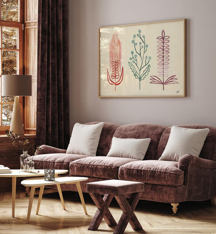 Brighten your decor with FALL SHAPES I, FLORAL FLOWER PAINTINGS, featuring vibrant floral designs and colors.