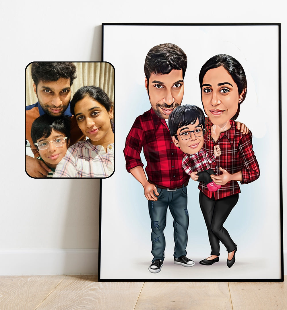  painting - FAMILY CARICATURE by Asianmonk