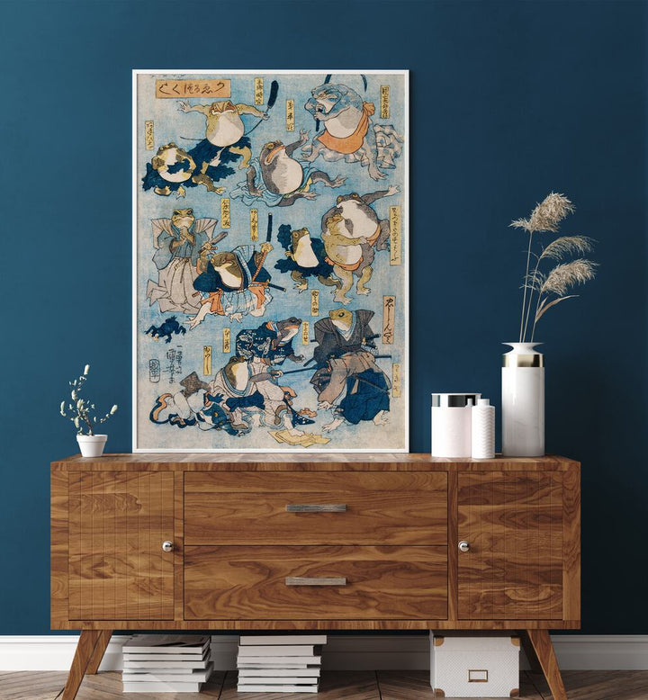 FAMOUS HEROES OF THE KABUKI , VINTAGE PAINTINGS