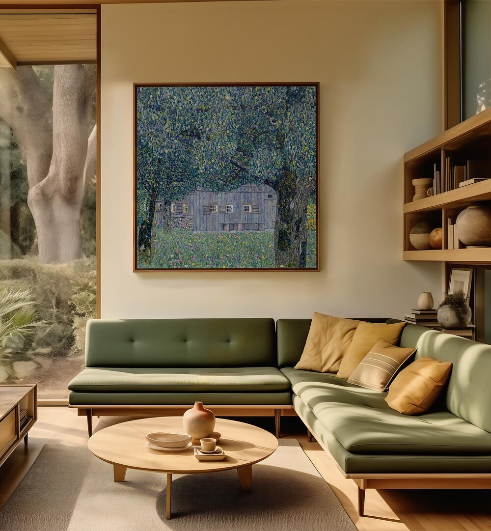 FARMHOUSE IN UPPER AUSTRIA (1911-1912) , VINTAGE PAINTINGS