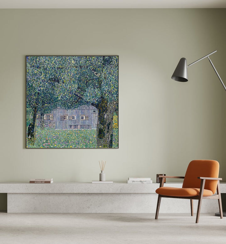 FARMHOUSE IN UPPER AUSTRIA (1911-1912) , VINTAGE PAINTINGS