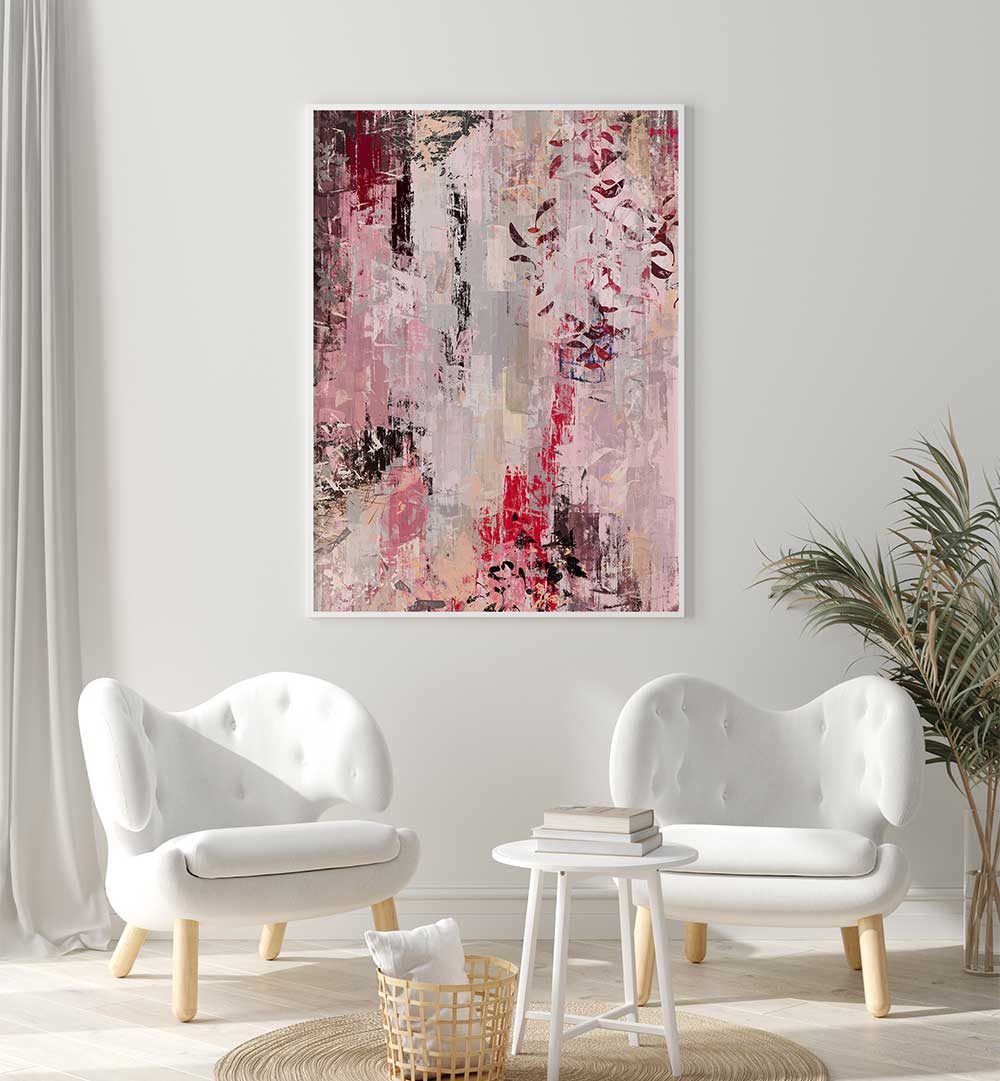 Elevate your space with FAUST, ABSTRACT PAINTINGS, showcasing vibrant emotions and creative chaos.