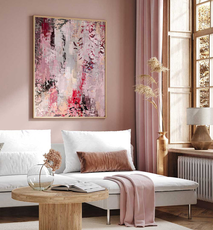 Elegant FAUST, ABSTRACT PAINTINGS displayed in a stylish living room, adding artistic charm and emotional depth.